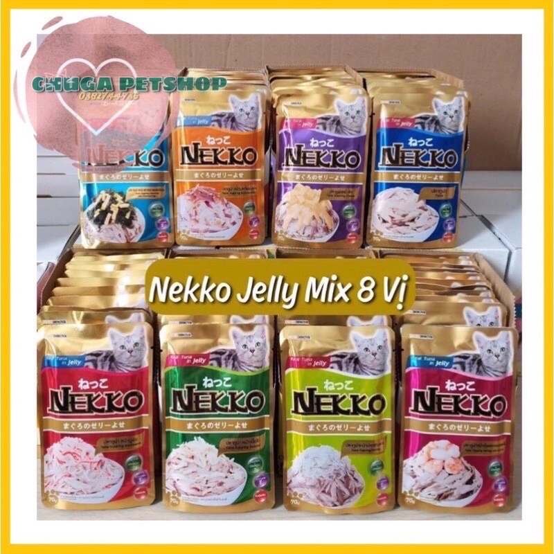 ✅(Combo 12 gói) Pate Nekko 70g cho mèo lớn và mèo con - CHUGA PETSHOP