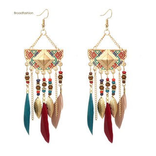 Bông tai lông vũ thời trang Boho