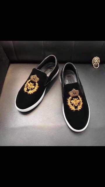 Giày Lười Nam Thêu Vương Miện Đẹp | BigBuy360 - bigbuy360.vn
