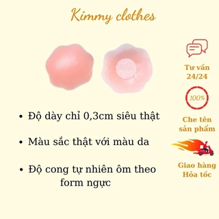 Hộp 10 miếng dán ngực silicon tàng hình màu da dùng lại được nhiều lần
