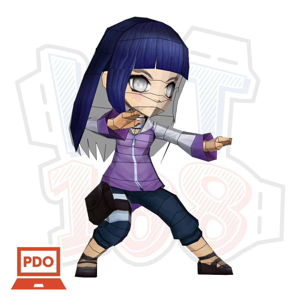 Mô hình giấy Anime Game Chibi Hinata - Naruto