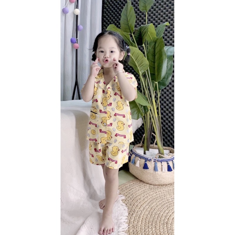 ✪ [SIZE 10-14KG] BỘ PIJAMA BÉ GÁI BÉ TRAI KATE THÁI TAY NGẮN QUẦN NGẮN ✪