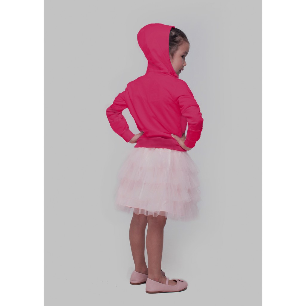 Áo khoác thun có nón hồng cho bé gái từ 8kg - 16kg để đi chơi  AKG014 - JADINY