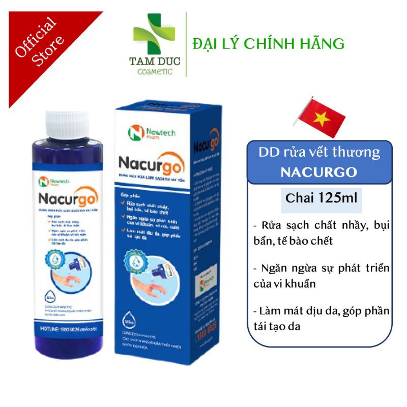 Nacugo Dạng Xịt - Làm Lành Viết Thương, Dung Dịch Rửa Vết Thương - Nano.