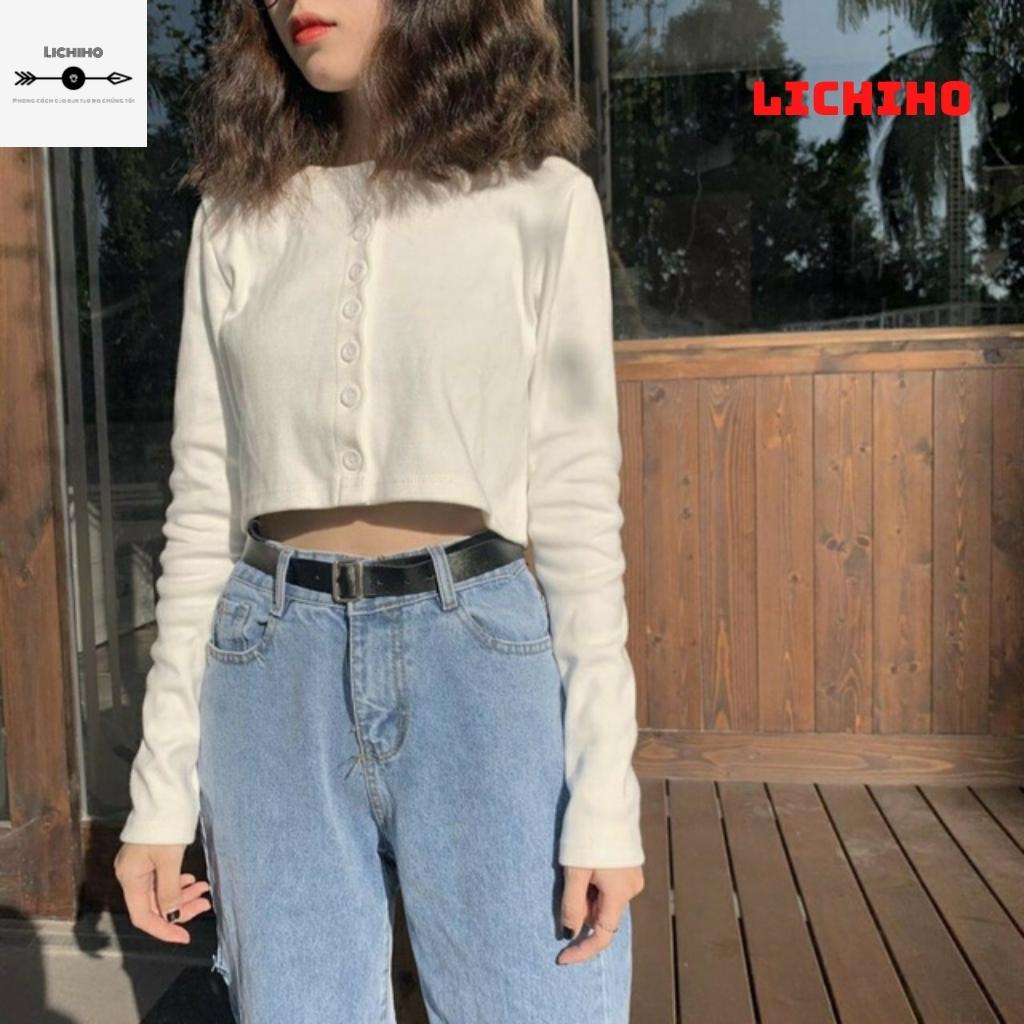 Áo croptop tay dài YAN CT08 LICHIHO áo thun nữ chất lượng quyển rủ | BigBuy360 - bigbuy360.vn
