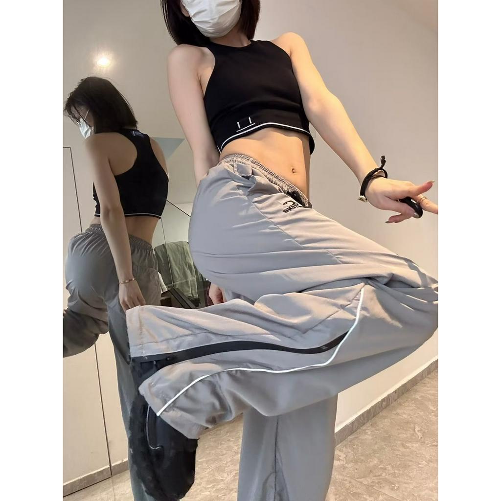 QADCOL Quần Dài Mỏng Ống Rộng Thời Trang Mùa Hè Hàn Quốc Mới Cho Nữ