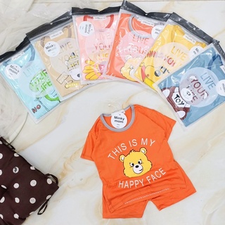 Bộ cộc tay thun lạnh túi zip cho bé trai bé gái B56