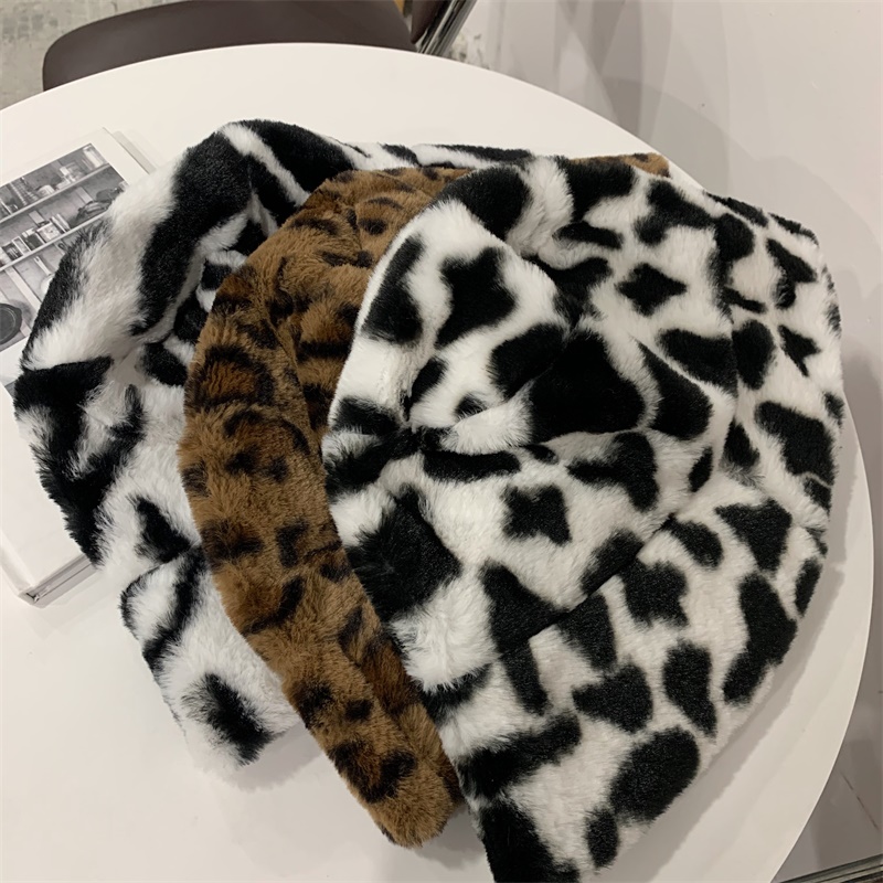 Nón Bucket Phủ Lông Dày Giữ Ấm Thời Trang Thu Đông Dành Cho Nữ 22A88