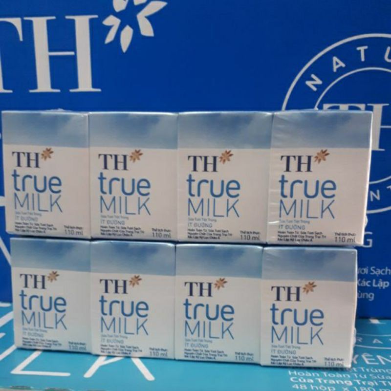 Lốc 4 hộp sữa TH true milk 110ml