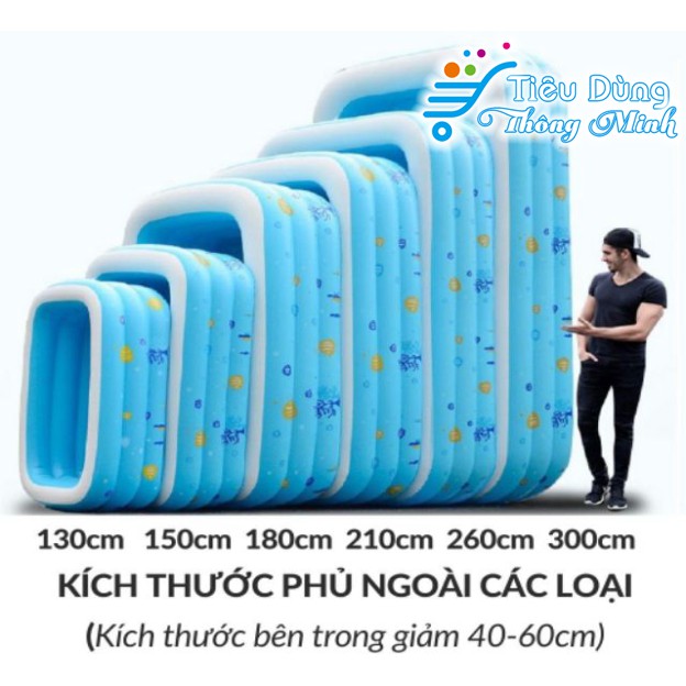 Hồ bơi cho bé, bể bơi bơm hơi thành cao cho trẻ em - Tiêu Dùng Thông Minh Shop