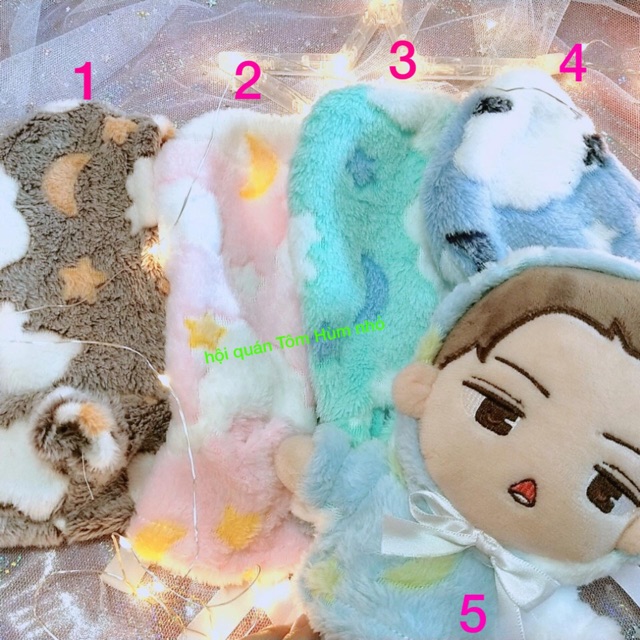 Áo hoodie trăng sao mây cho doll 20cm