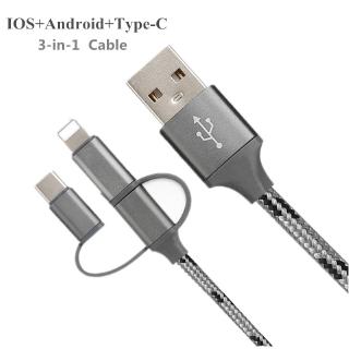 Dây cáp sạc nhanh 3 trong 1 cho iphone/android