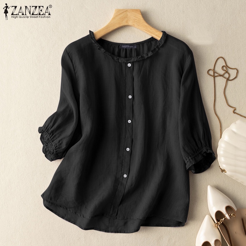 Áo kiểu ZANZEA tay lỡ 3 / 4 thời trang cho nữ