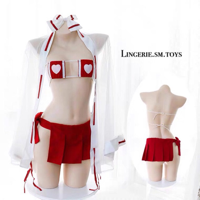 FM7006 Set Đồ Nội Y Trung Hoa Trái Tim Thiếu Nữ Gợi Cảm