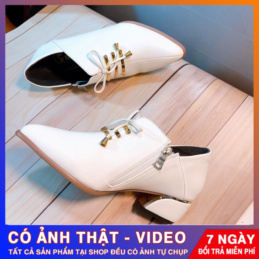 [ẢNH THẬT - FREE SHIP] Giày Boot nữ cao cấp ROSATA RO301 - HÀNG VIỆT NAM - BKSTORE