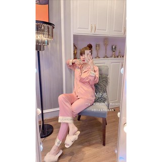 BỘ LỤA SATIN TRƠN CHỮ TAY DÀI