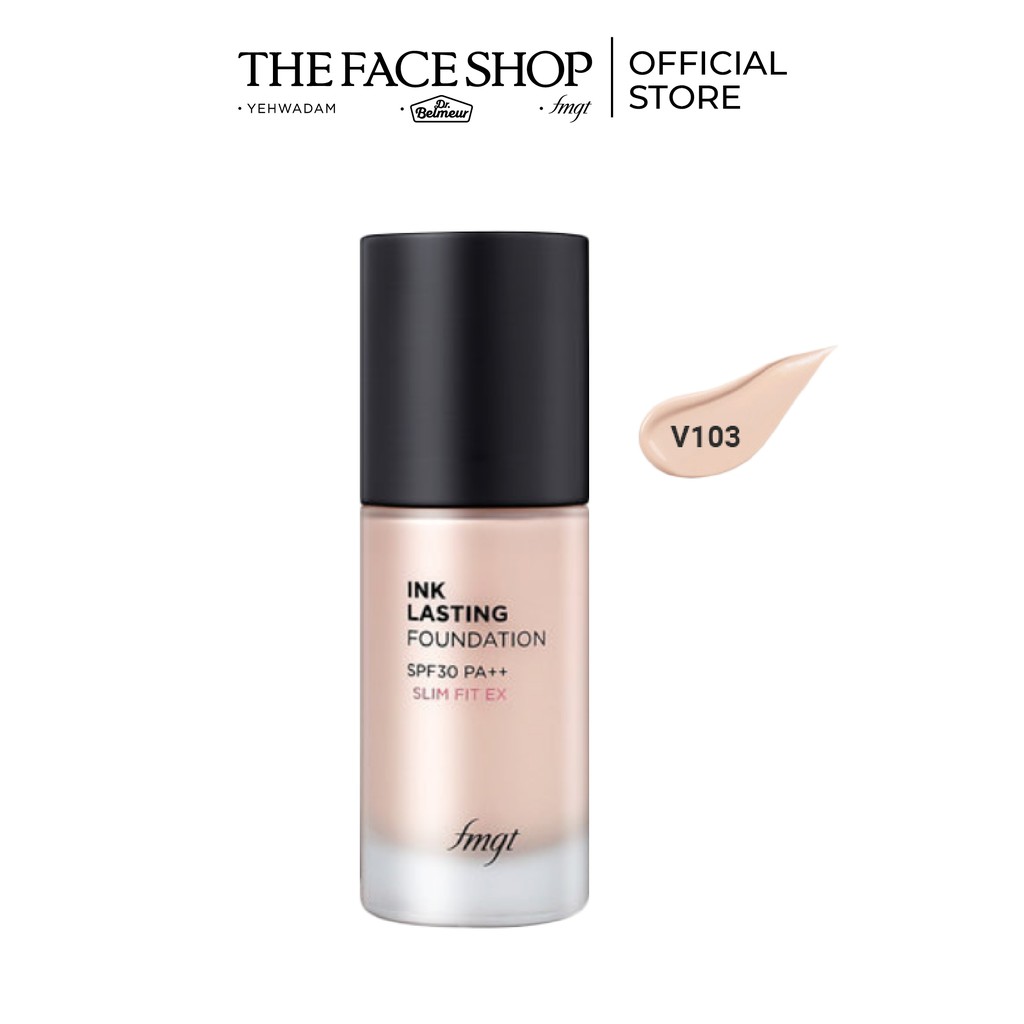 Kem Nền Trang Điểm TheFaceShop Ink Lasting Foundation Slim Fit Ex 30ml