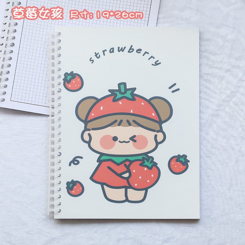 &lt;Video Review&gt; Sổ Tay Vở Ghi Chú Gáy Lò Xo Fruit Bìa Nhám B5 Kẻ Ô Vuông D086