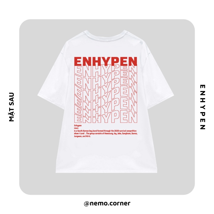 Áo Thun Unisex in hình ENHYPEN Basic