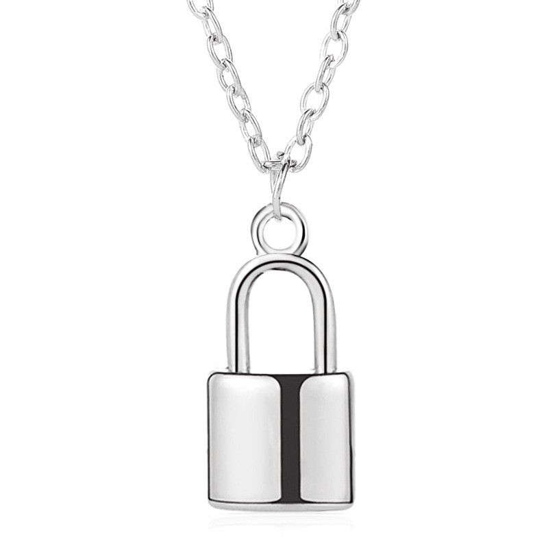 Korean Style Electroplated Padlock Pendant