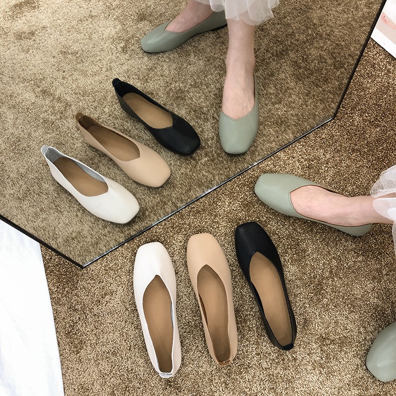 Flat single shoes women's shoes work shoes comfortable scoop shoes four seasons casual shoes