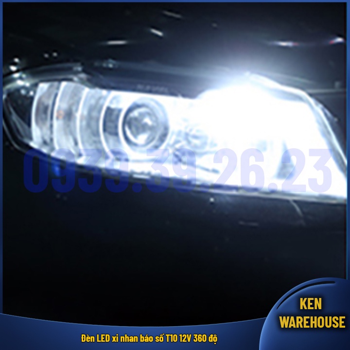 Đèn LED xi nhan T10 12V báo số, Demi, xi nhan xe máy ôtô chân chuẩn T10 360 độ Sáng Bền - Giá 1 Bóng - KEN warehouse