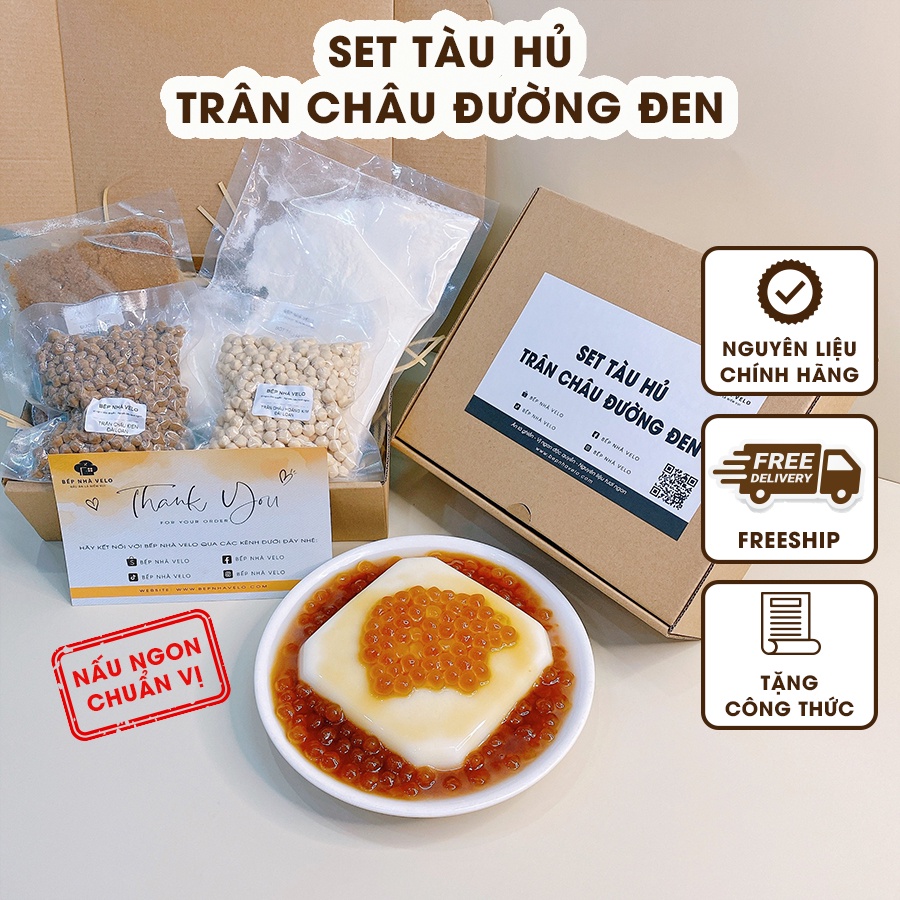 Set Tàu Hủ Trân Châu Đường Đen - Nấu được 10 Chén Chuẩn Vị - Bếp Nhà Velo