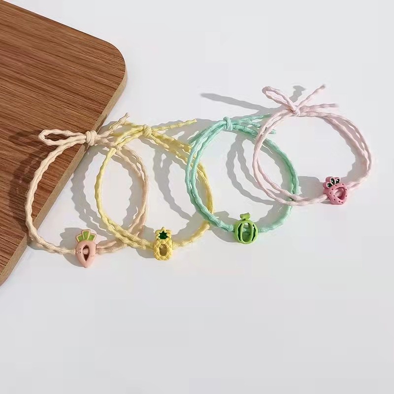 Dây buộc tóc co giãn hình trái cây dễ thương phong cách Hàn Quốc cho nữ