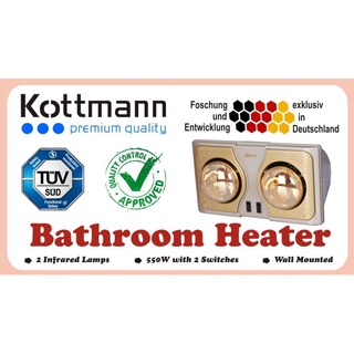 Đèn sưởi nhà tắm Kottmann 2 bóng K2B-H