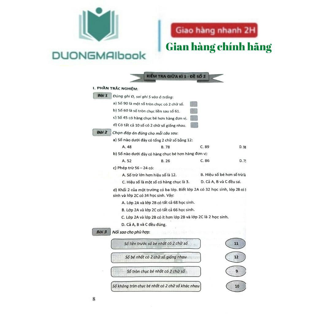 Sách - Bộ đề kiểm tra môn Toán lớp 2  - Phạm Thị Kim Chi
