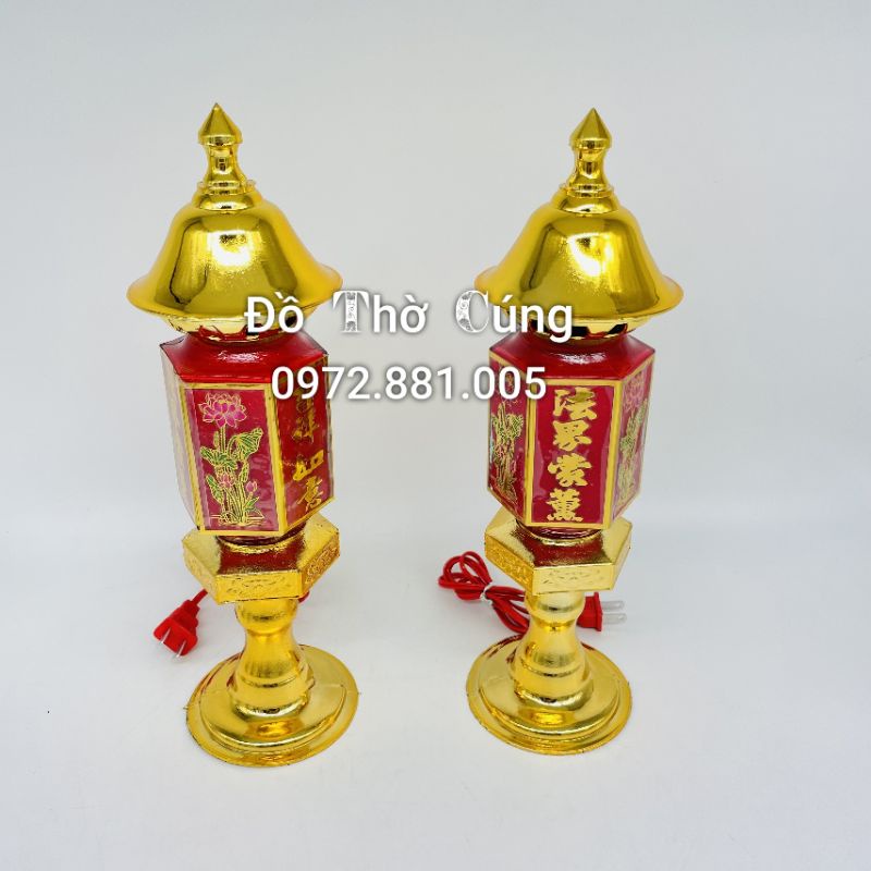 Đèn thờ thủy tinh 5 bông