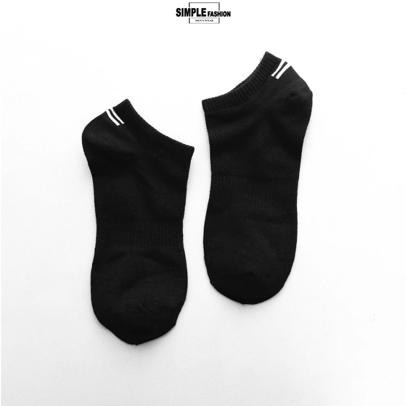 Tất Trơn Unisex Cổ Ngắn Len Tăm SIMPLE Vintage Hàn Quốc 3 màu ( 1 Đôi )