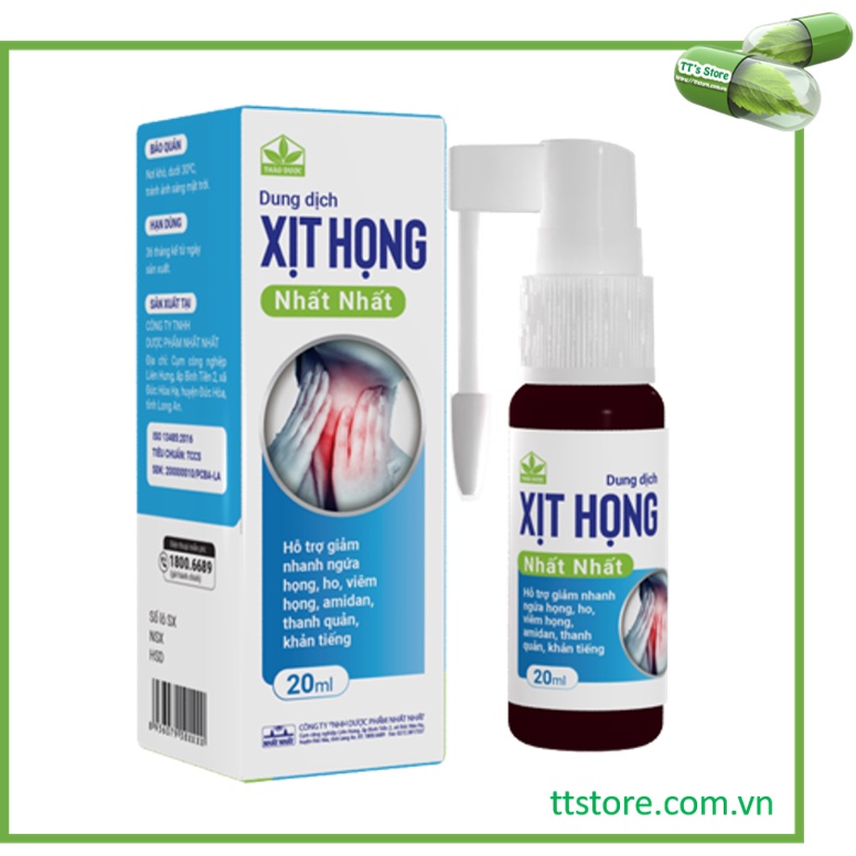 Dung dịch Xịt Họng Nhất Nhất (Lọ 20ml) [betadine, mouth spray, xịt họng thảo dược]