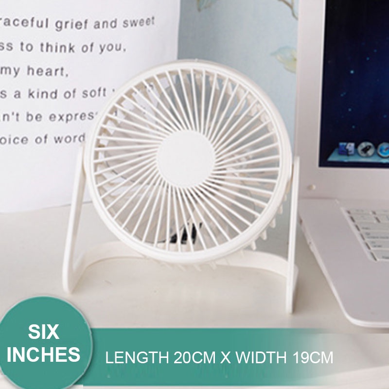 Quạt điện nhỏ JIASHI USB dùng cho văn phòng tùy chọn màu sắc nhỏ gọn không ồn 5/ 6/ 8 inch