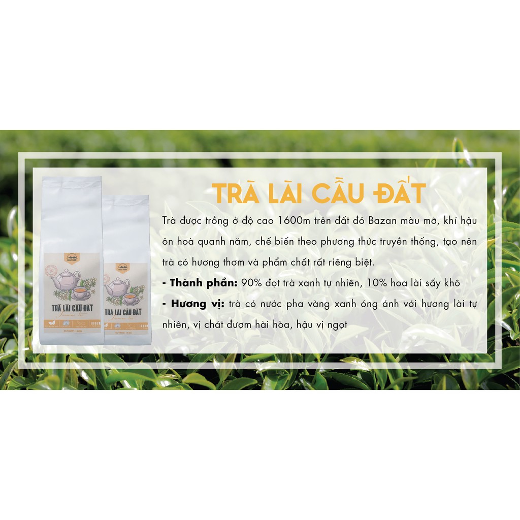 Trà Lài Cầu Đất Dalat Farm Loại Đặc Biệt - Túi thiếc 110Gr