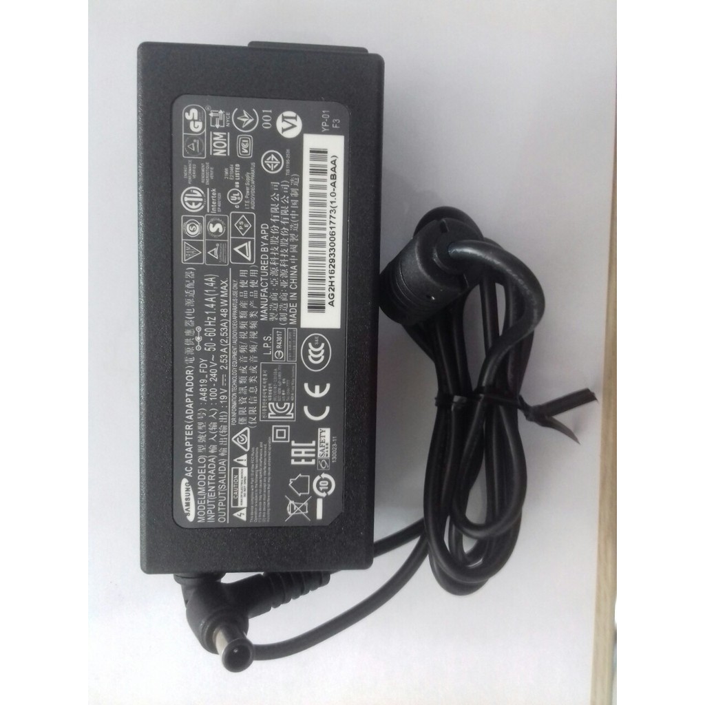 Adapter nguồn cho ti vi samsung 19v 2.53a