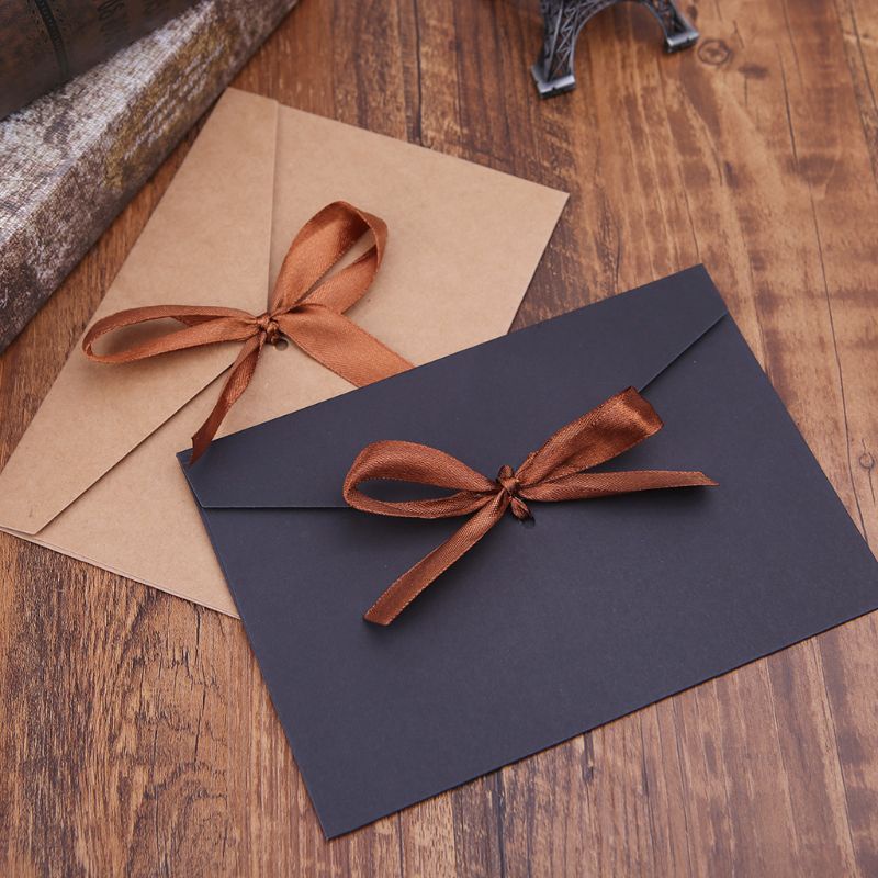 Set 10 Thiệp Mời Đám Cưới Bằng Giấy Họa Tiết Chữ Phong Cách Vintage