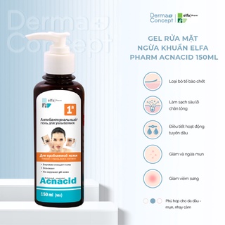 Gel rửa mặt ngừa khuẩn Elfa Pharm Acnacid dành cho da mụn - 150ml [NHẬP KHẨU CHÍNH HÃNG 100%]