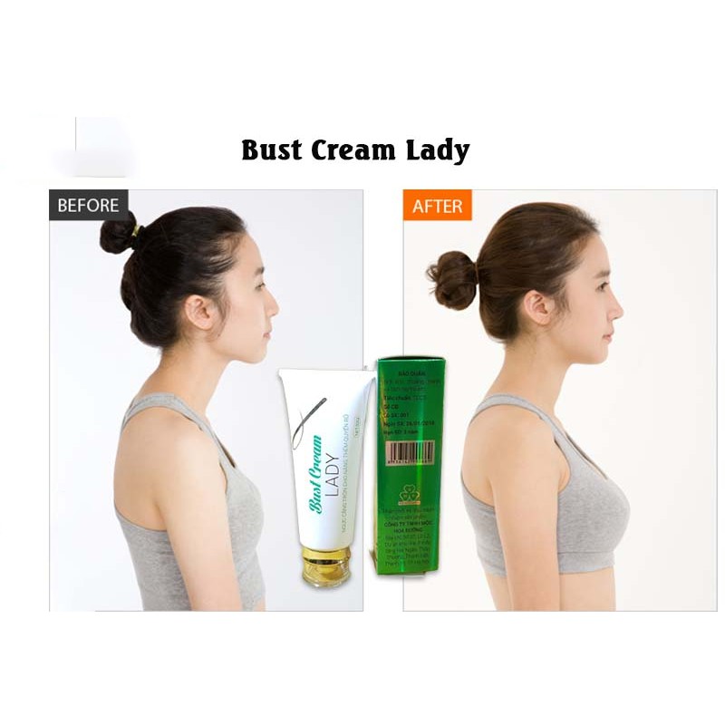 Kem Bust Cream Lady | Hỗ Trợ Tăng Kích Thước Vòng 1 Tự Nhiên | Hộp 50g