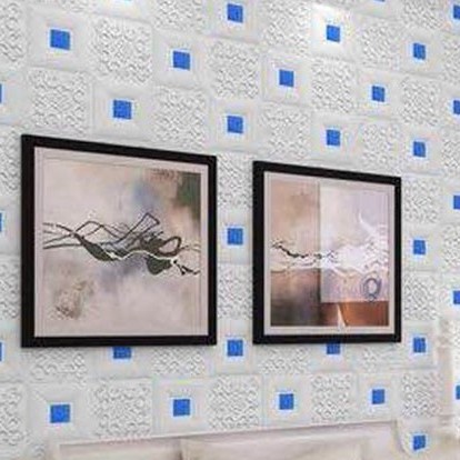 FREESHIP - MIẾNG XỐP DÁN TƯỜNG LOẠI NHŨ 3D CÁCH ÂM CÁCH NHIỆT 70CM * 70CM