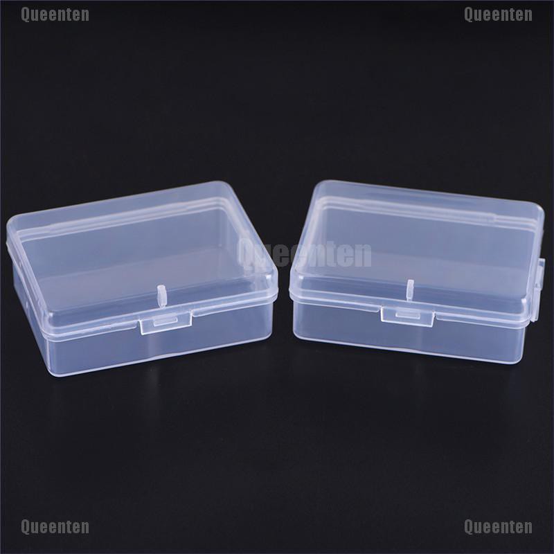 Set 2 hộp đựng đồ cỡ nhỏ bằng nhựa trong suốt đa năng tiện dụng