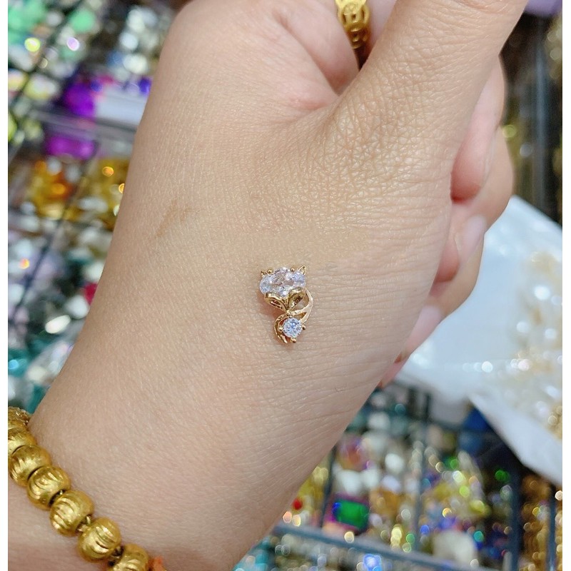 phụ kiện đá hình hồ ly mẫu mới gắn móng tay nail