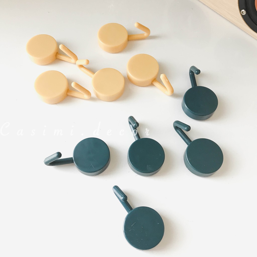 MÓC DÁN TRÒN TREO ĐỒ CUTE NHIỀU MÀU TRANG TRÍ NHÀ PHONG CÁCH HÀN QUỐC CASIMI.DECOR