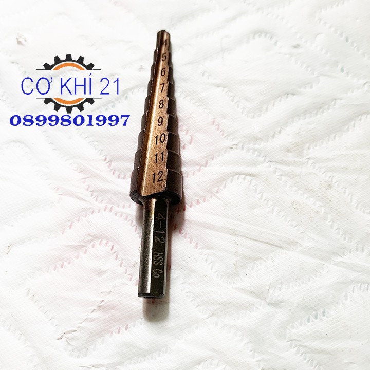 Mũi Khoan, Mũi Khoan Tháp 4-12mm, khoan inox,sắt,nhôm...