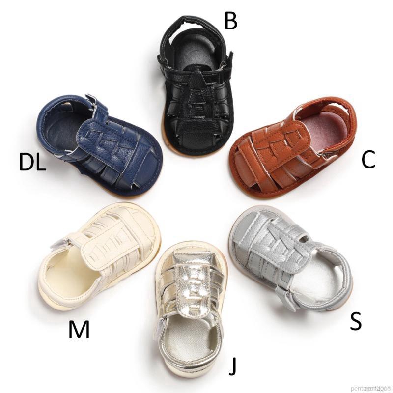 Sandal da PU đế mềm chống trượt cho bé trai