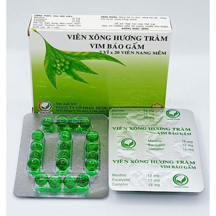 VIÊN XÔNG HƯƠNG TRÀM VIM BÁO GẤM - HỘP 40 VIÊN