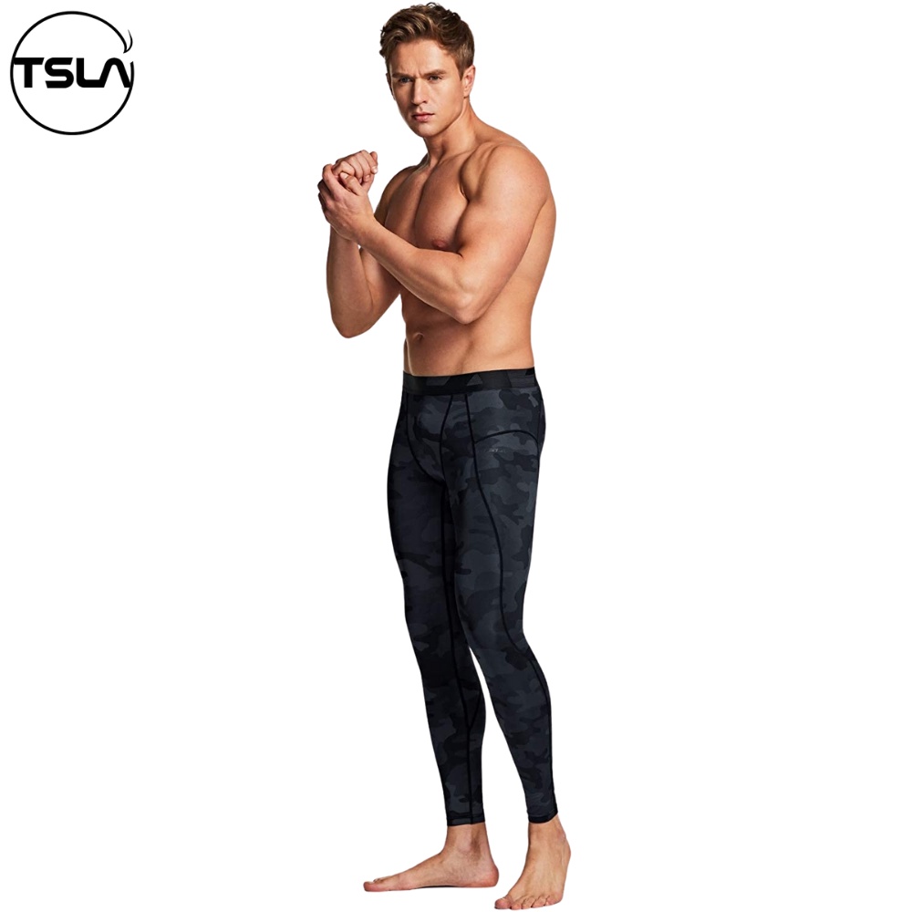 Quần legging thể thao nam giữ nhiệt tsla lót lông cừu thun co giãn body - ảnh sản phẩm 2