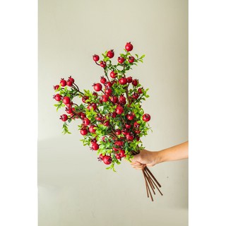 ❤️freeship❤️ cành quả lựu phú quý - hoa giả decor