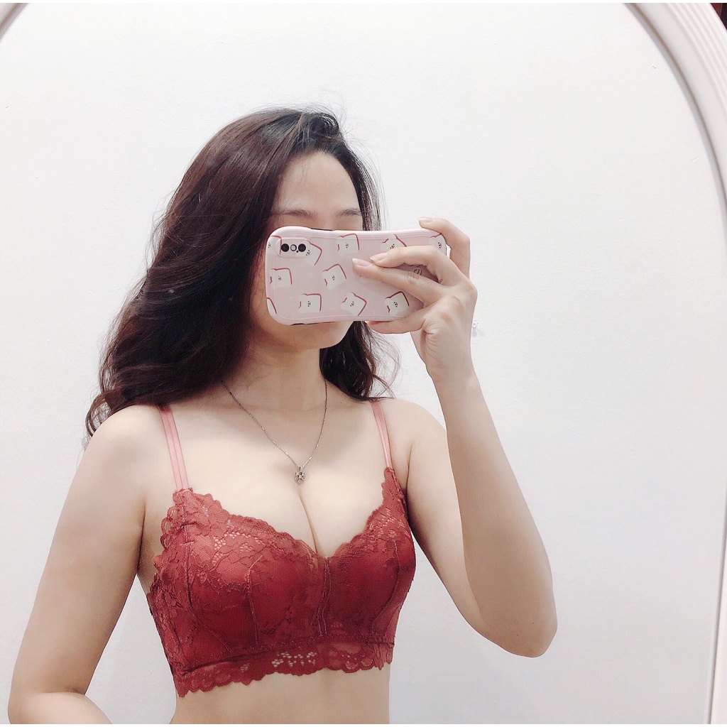 Áo lót nữ ren mềm không gọng mút siêu dày siêu nâng đẩy ngực tạo khe (D-06A) | BigBuy360 - bigbuy360.vn