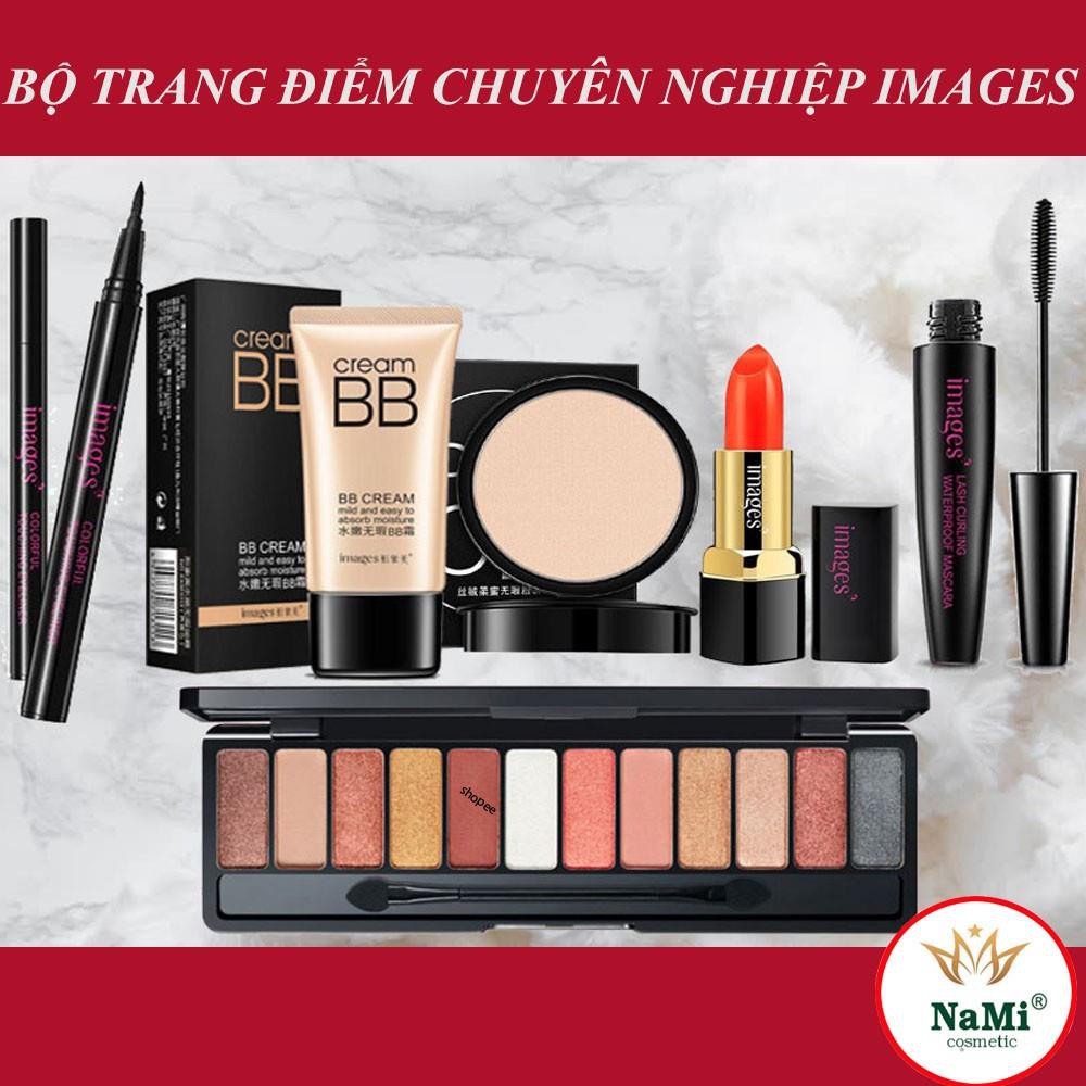 Combo bộ trang điểm đầy đủ IMAGES gồm 7 bước trang điểm chuyên nghiệp (Kem BB, phấn phủ, phấn mắt, c